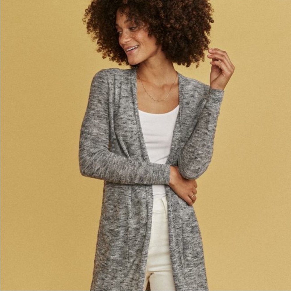 Marine Layer Nantucket Cardigan in Oatmeal Heather
